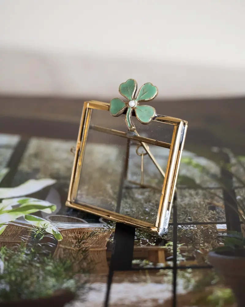 Handmade Mini Frame Lucky Clover