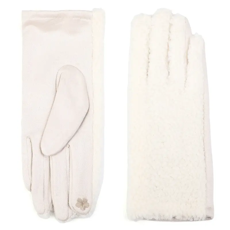 Handschoenen set-van-2 Teddy wit one-size