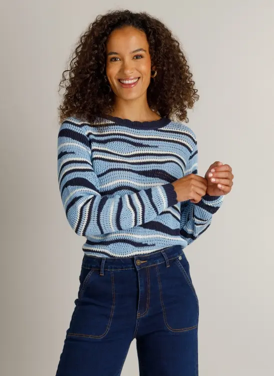 Hannah - IVY BEAU - Trui - Dark Blue/Multi-Colour