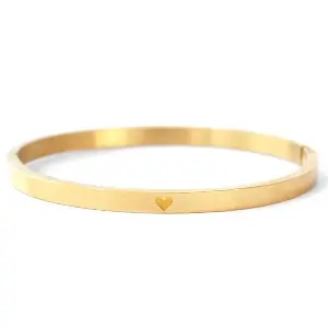 Hartje - Lief Label - Bangle Steel Armband - Goudkleurig