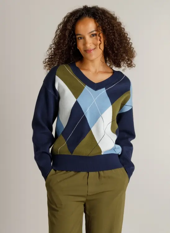 Heidi - IVY BEAU - Trui - Dark Blue/Multi colour