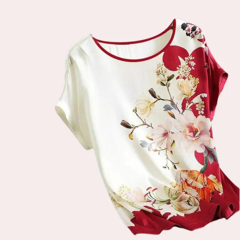Herbst Damen T-Shirt mit Blumenmuster – Rivka