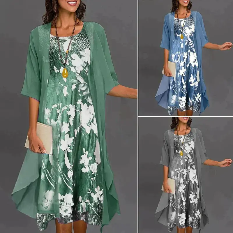 Herbstkleid mit Elastischer Taille - Théa