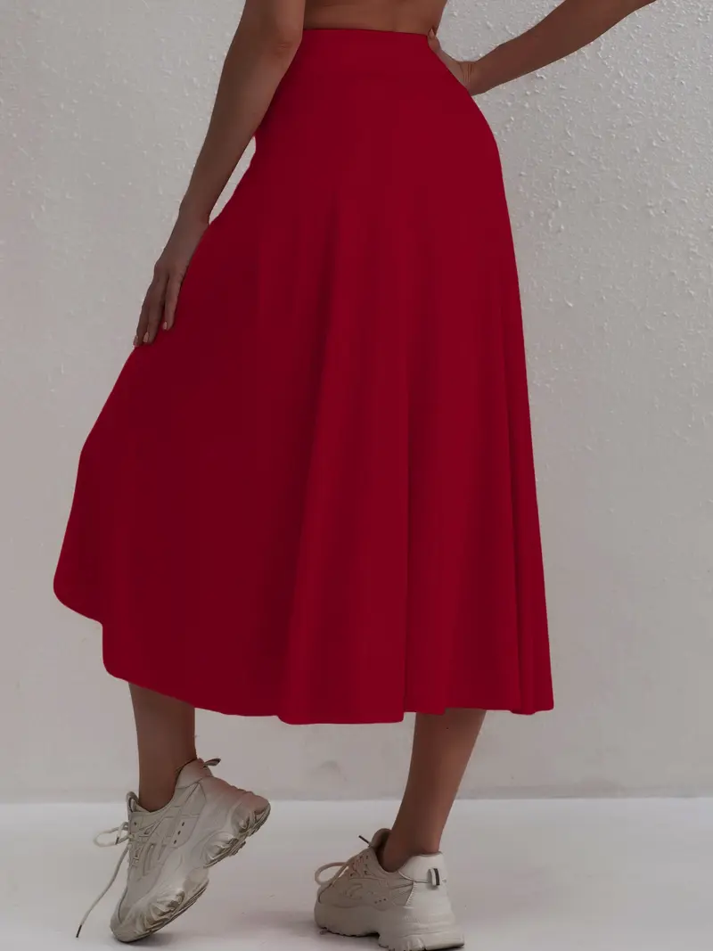 Herbstlich sportlicher Rock mit hoher Taille und asymmetrischem Schnitt – Alexia
