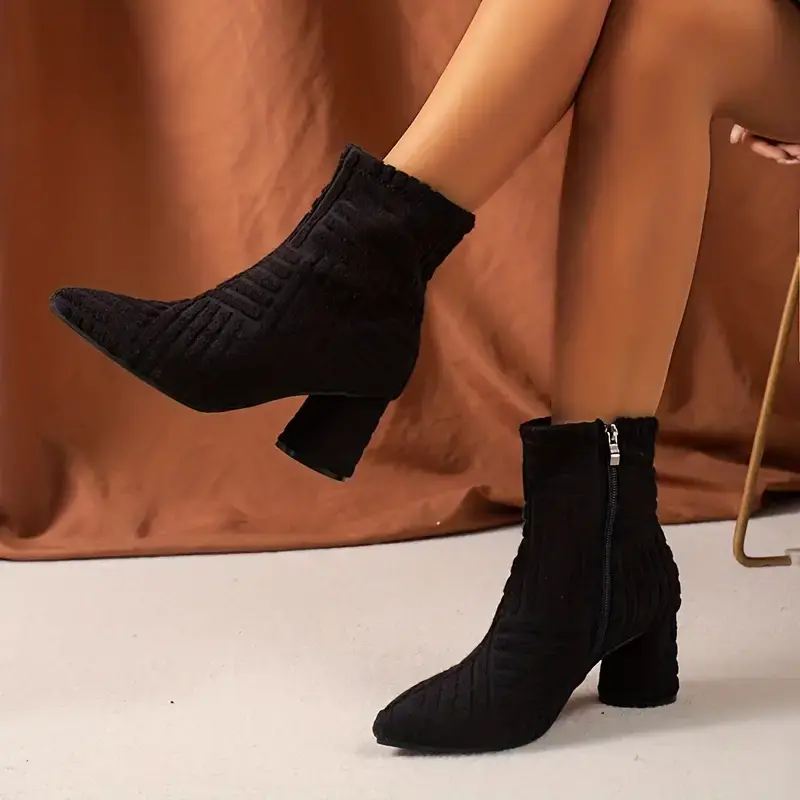 Herbstliche Damenstiefel mit Blockabsatz – Selene