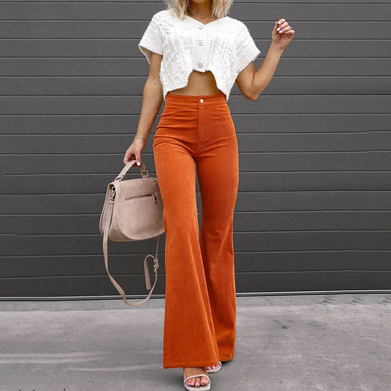 Herbstliche Flared Vogue Stil Hose - Isabella