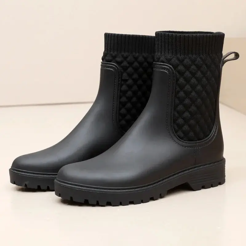 Herbstliche Komfortable Wasserfeste Damen Regenstiefel - Livia Rain Luxe