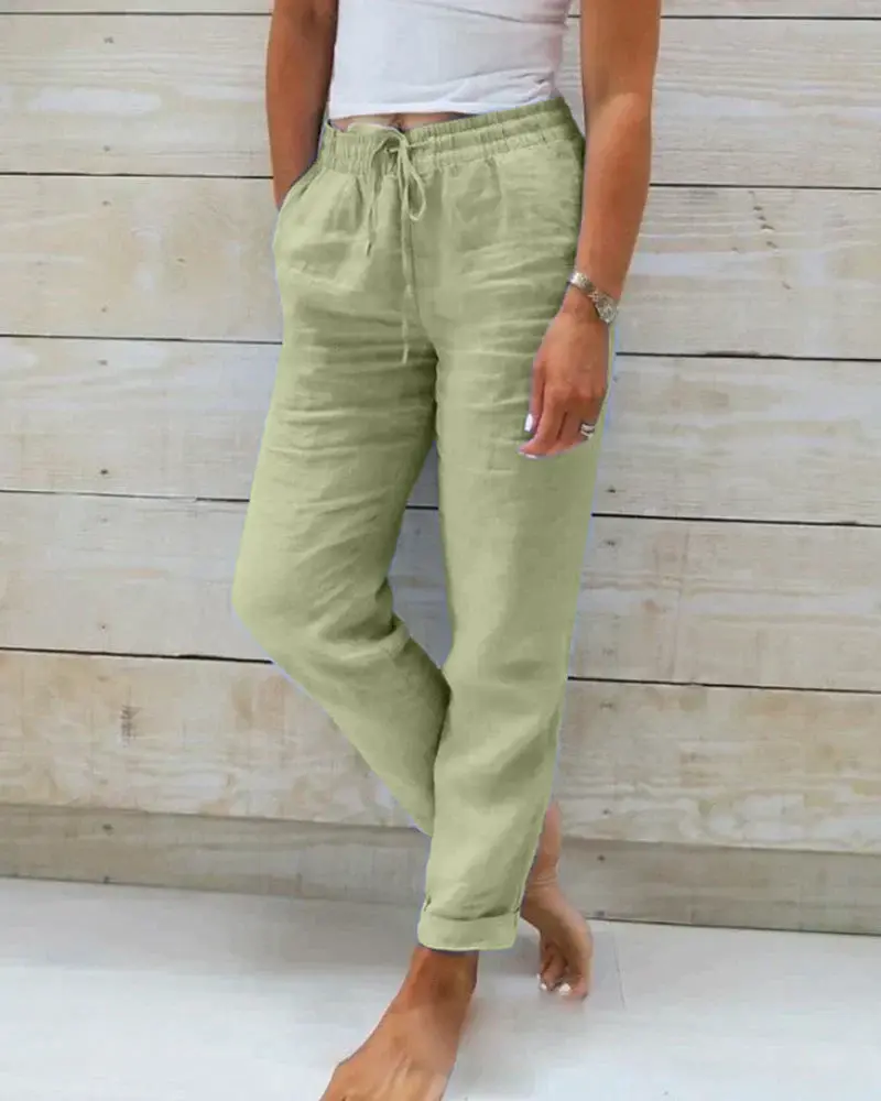 Herbstliche Leinenhose für Frauen – Selina