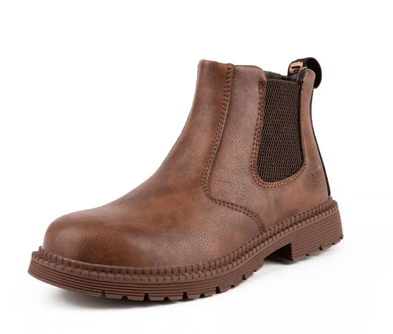 Herbstliche orthopädische Leder Sicherheitsstiefel für Herren - Matthias