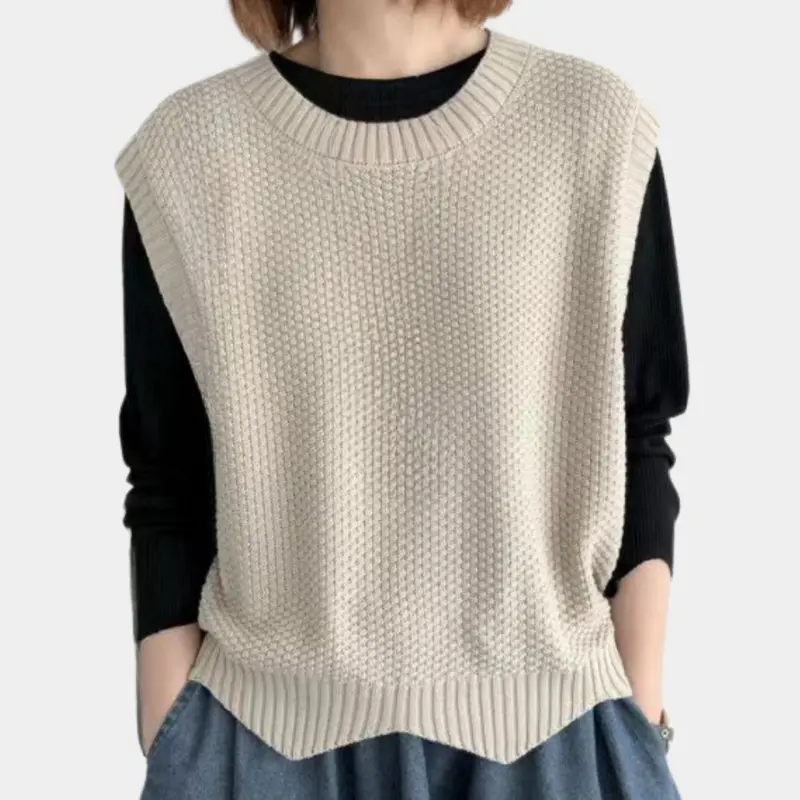 Herbstliche Sala - Hip gestrickte Weste für Damen