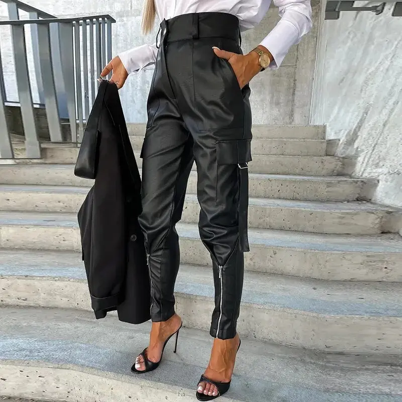 Herbstliche Trendy Damenlederhose - Sophie