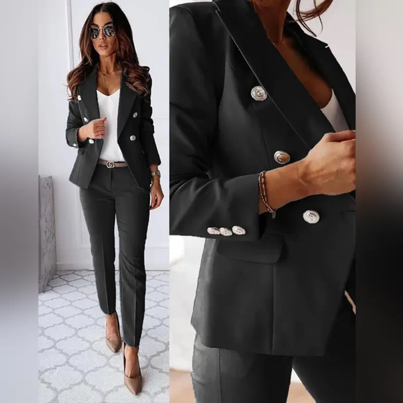 Herbstlicher Blazer- und Hosenanzug - Isabella