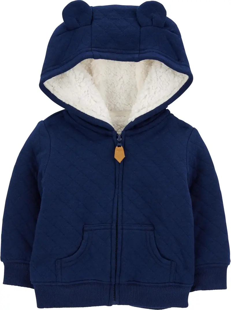 Herbstlicher gefütterter Baby-Sweater mit Kapuze