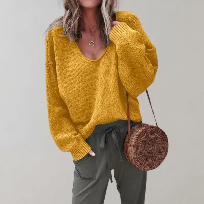 Herbstlicher Gestrickter Damenpullover – Mila