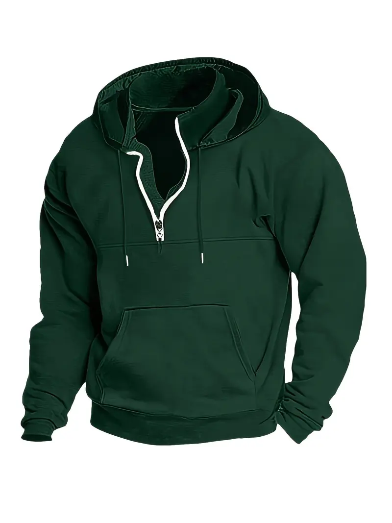 Herbstlicher Herren-Hoodie mit Halbem Reißverschluss - Archer