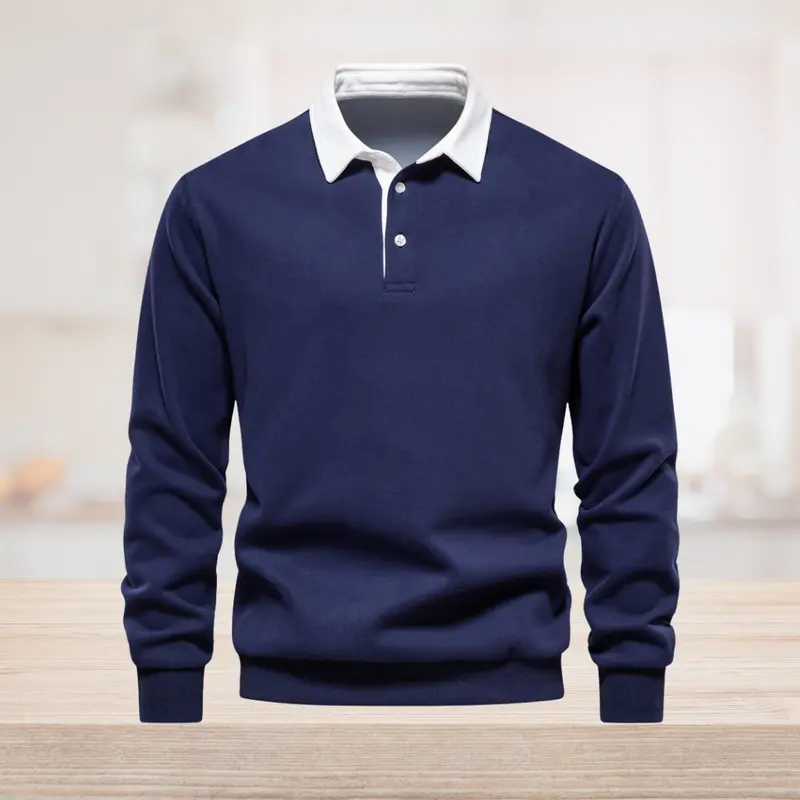 Herbstlicher Herren Polo Pullover - James
