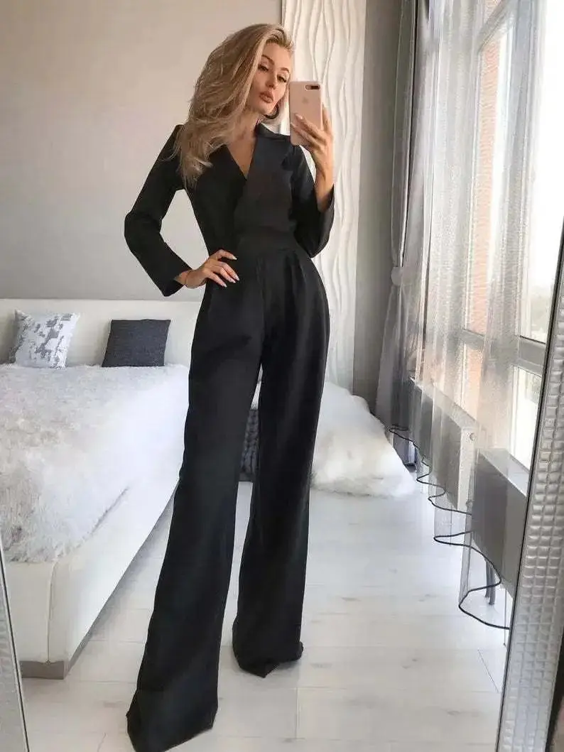 Herbstlicher Jumpsuit mit langen Ärmeln - Sophie