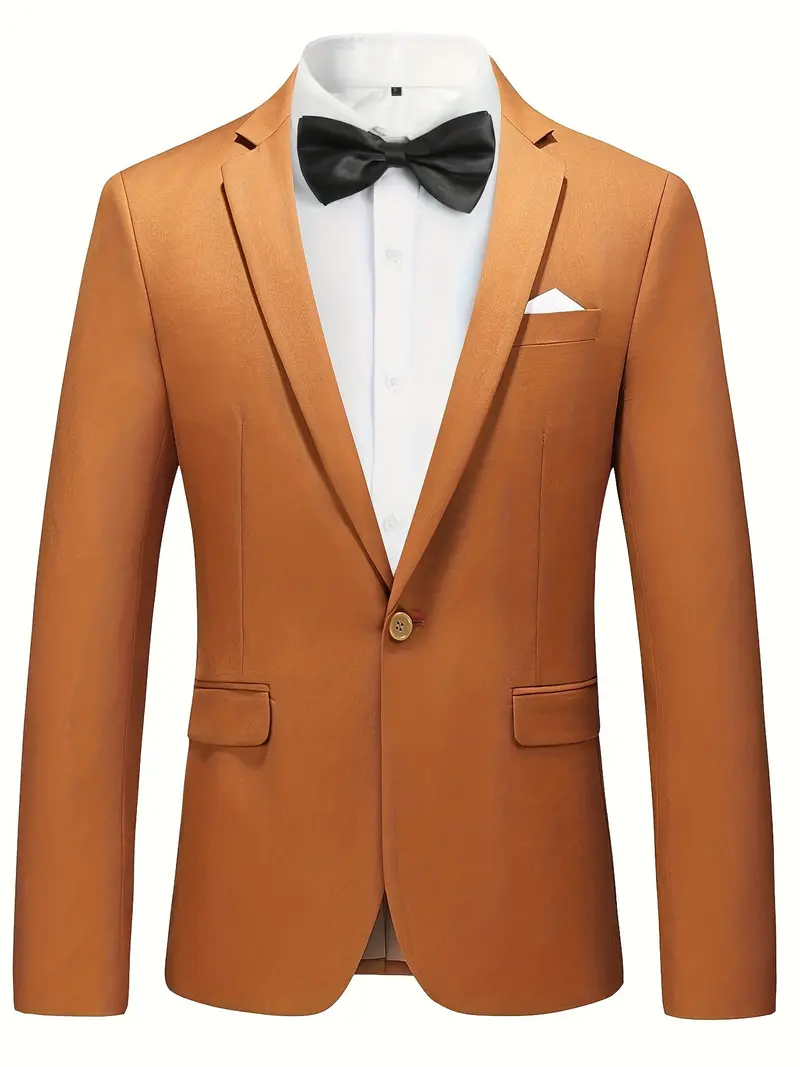 Herbstlicher Klassischer Unifarbener Herrenblazer - Floris