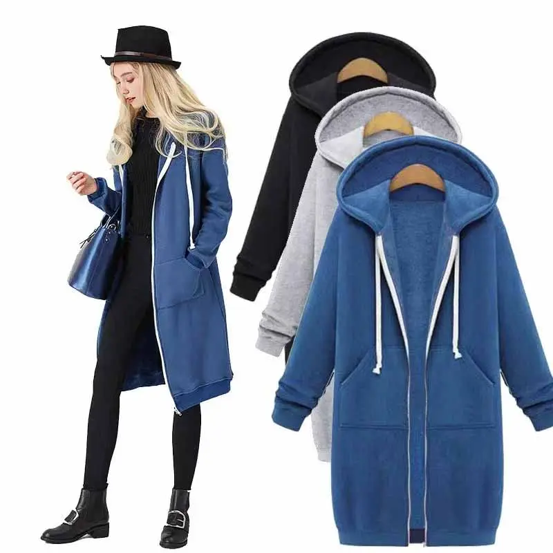 Herbstlicher Langer Damen-Cardigan – CozyZip