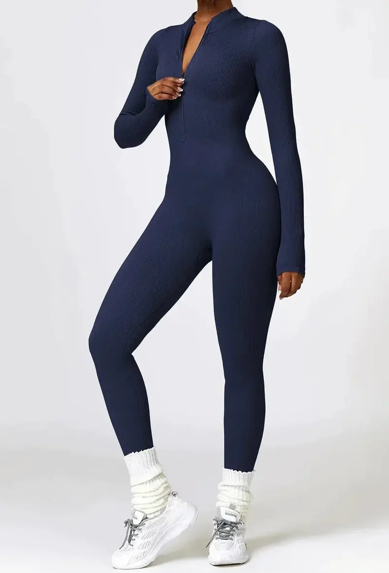 Herbstlicher luxuriöser Full-Body Romper mit langen Ärmeln - Lisa