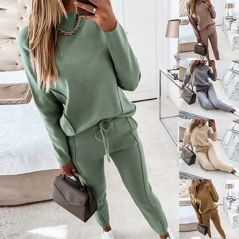 Herbstlicher MarissasPak I Trainingsanzug mit Kordelzug-Hose für Frauen