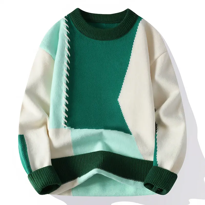 Herbstlicher Patchwork Herrenpullover - Jasper