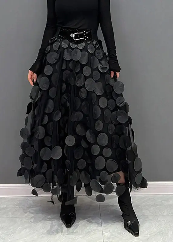 Herbstlicher Rock mit Polka-Dots und Fließendem Schnitt – Fleur