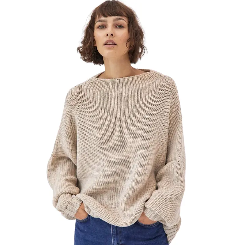 Herbstlicher Stilvoller und Bequemer Damenpullover - Lila
