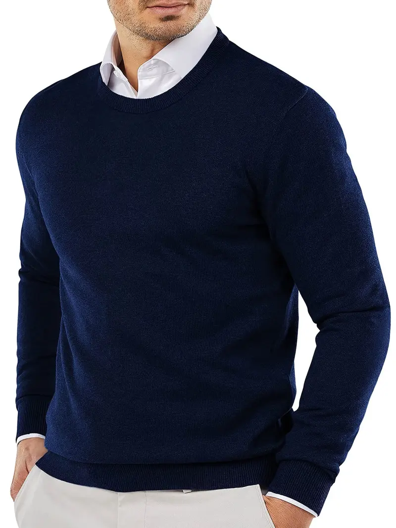 Herbstlicher Strickpullover mit Rundhalsausschnitt - Dante