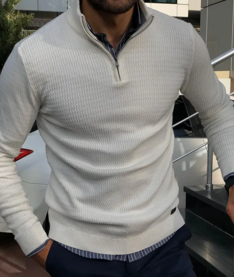 Herbstlicher Trendy Zip Pullover - GentZip