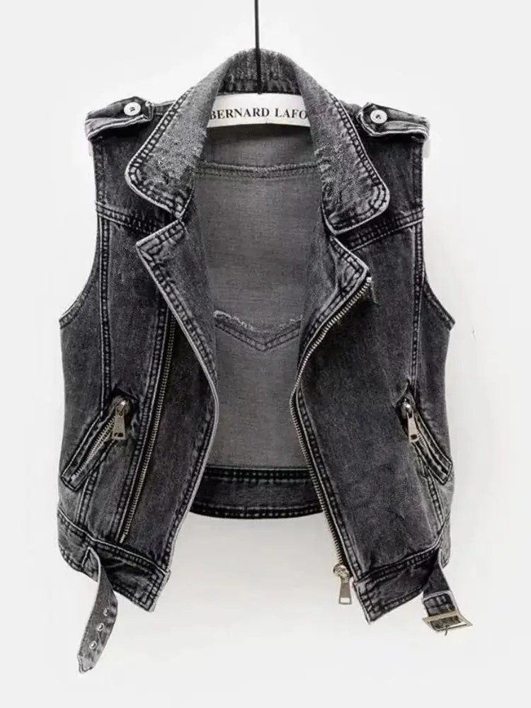 Herbstliches Damen Denim Weste - Nova