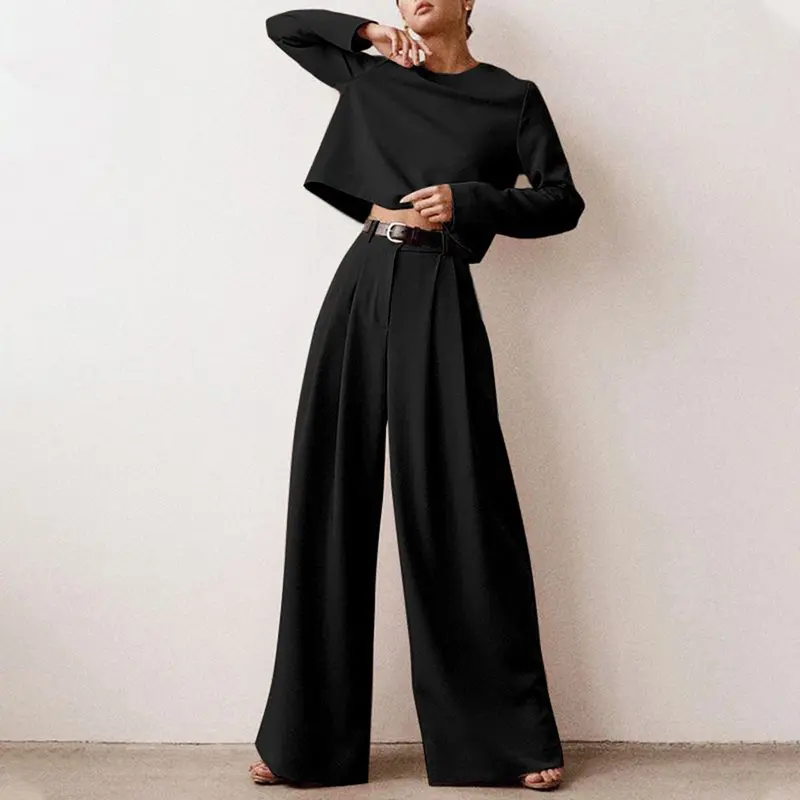 Herbstliches Trendy Zweiteiliges Palazzo-Set - Amara