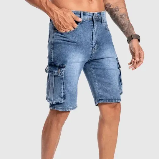 Herren Denim Cargo Shorts für den Sommer – Jonas