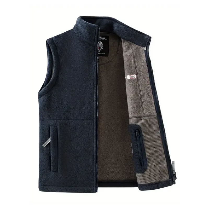 Herren Fleece Outdoor Weste – Gefüttert mit Stehkragen – Kaspar