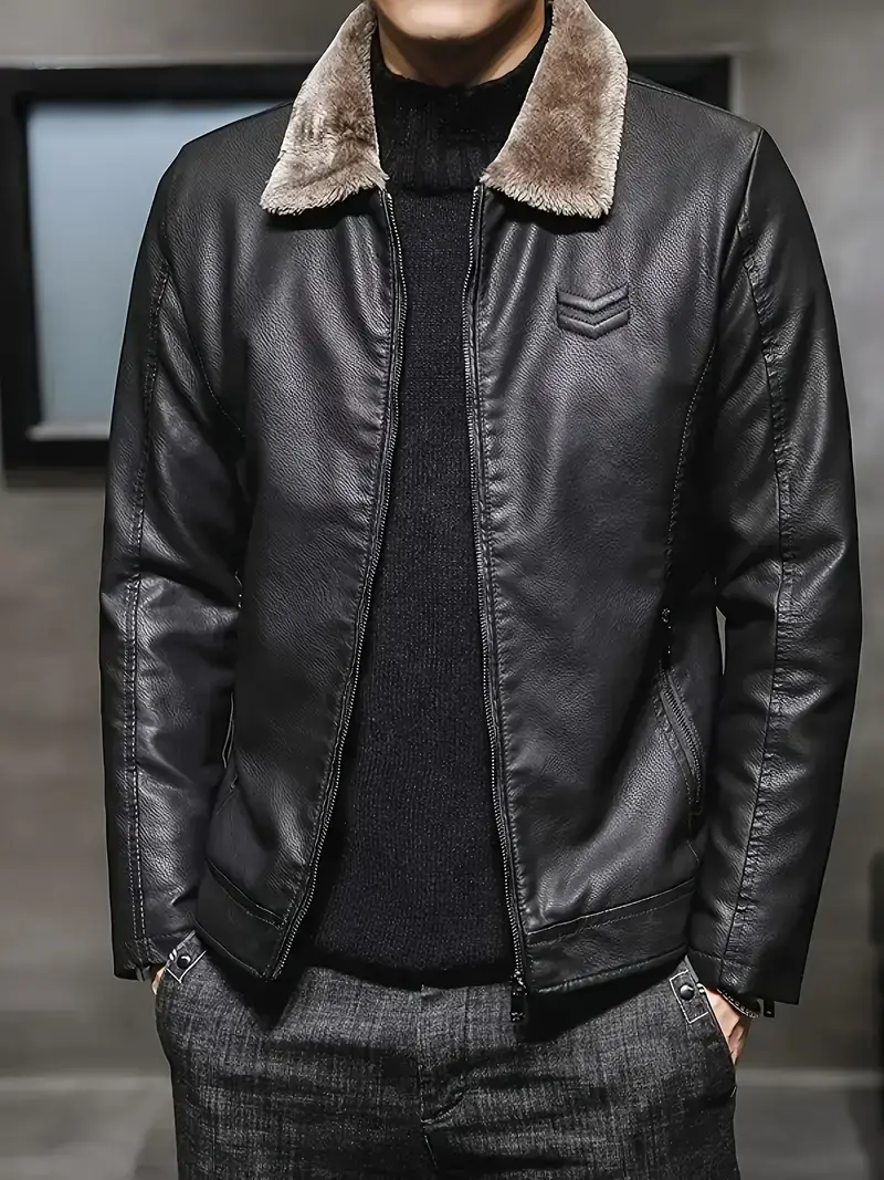 Herren-Lederjacke mit Thermofutter – Dario Winter Edition