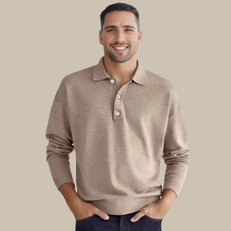 Herren Polo Pullover mit Langarm - Herbstedition von GentCraft
