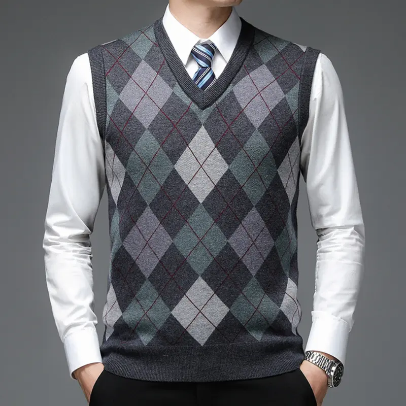 Herren Spencer mit stilvollem Argyle-Muster - Felix Herbstedition