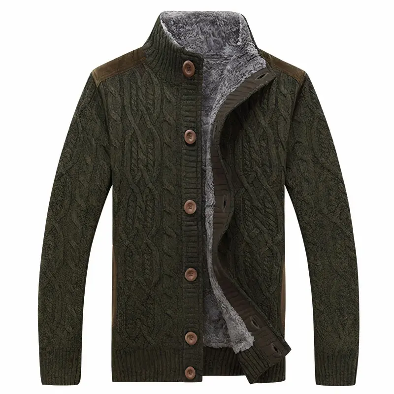 Herren Strickjacke mit warmer Innenfutter – Tobias
