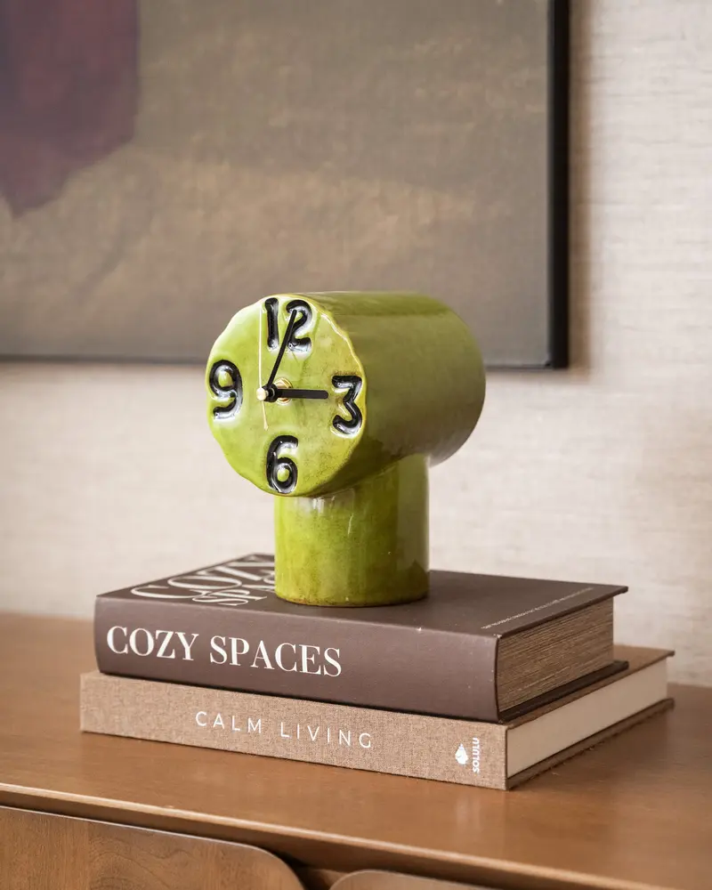 HKLIVING Klok Retro Groen