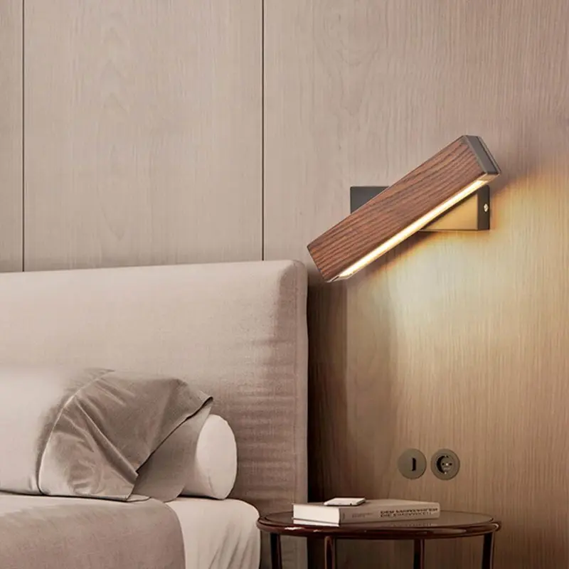 Holz-LED-Wandleuchte mit Drehfunktion - Twilight Pivot