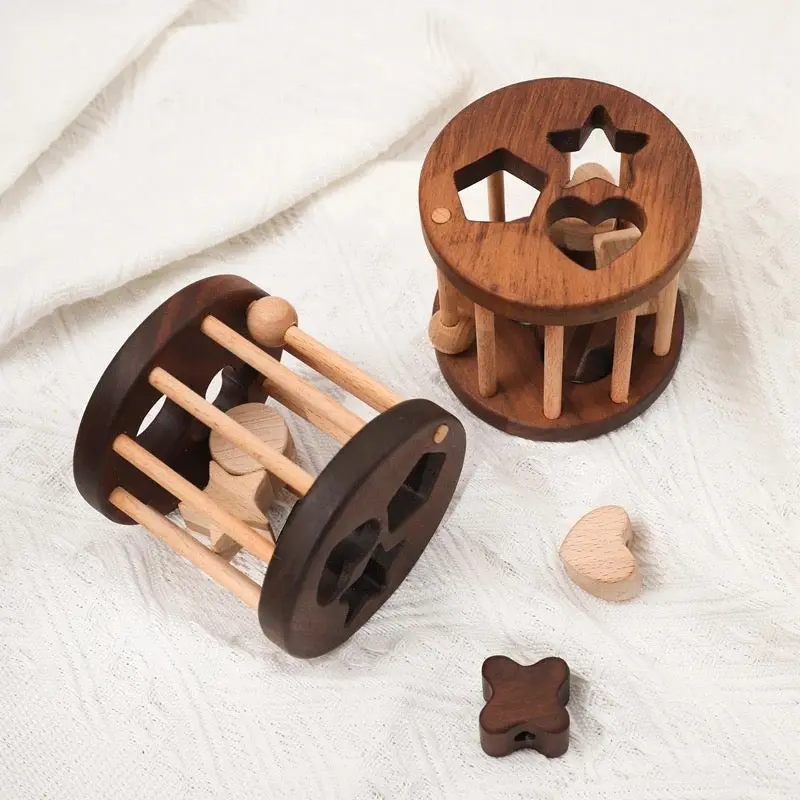 Holzpuzzle mit Grundformen für Kinder – Lernspiel zur Förderung der Motorik