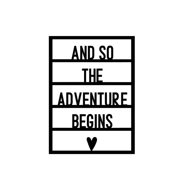 Houten wenskaart – And so the adventure begins