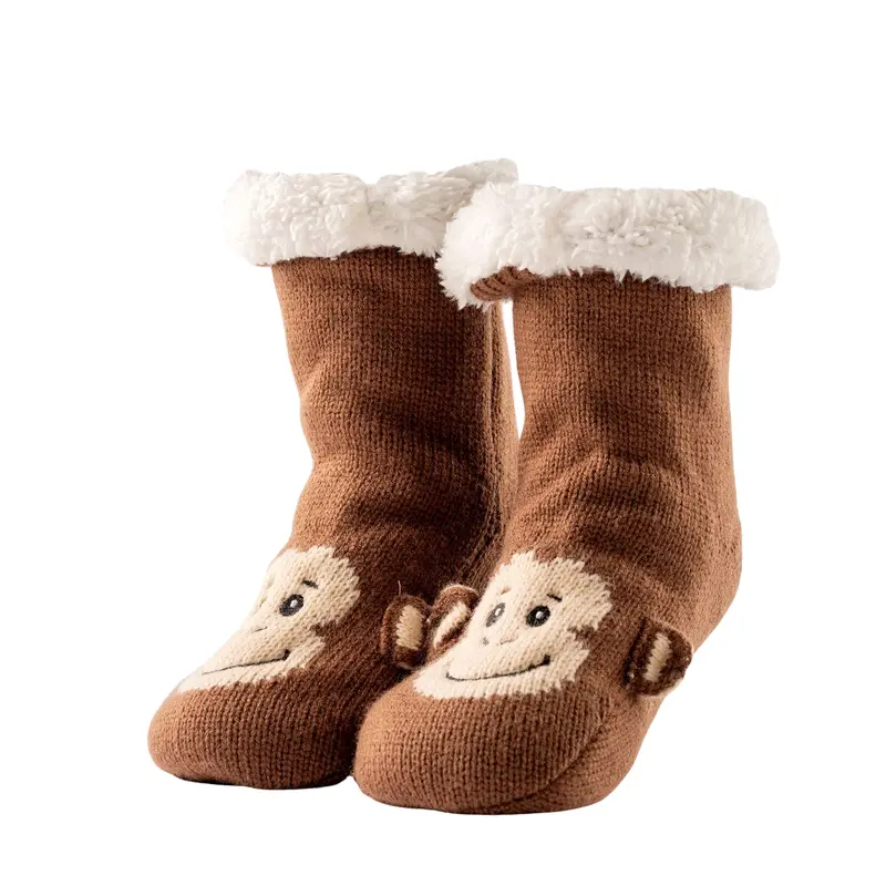 Huissokken Monkey bruin maat 31-34
