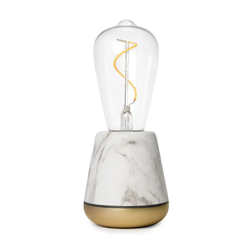 Humble One Draadloze LED Tafellamp | Wit Marmer