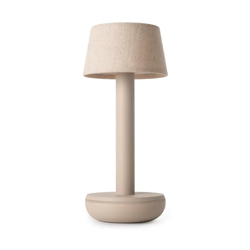 Humble Two Draadloze LED Tafellamp | Beige & Beige Linnen