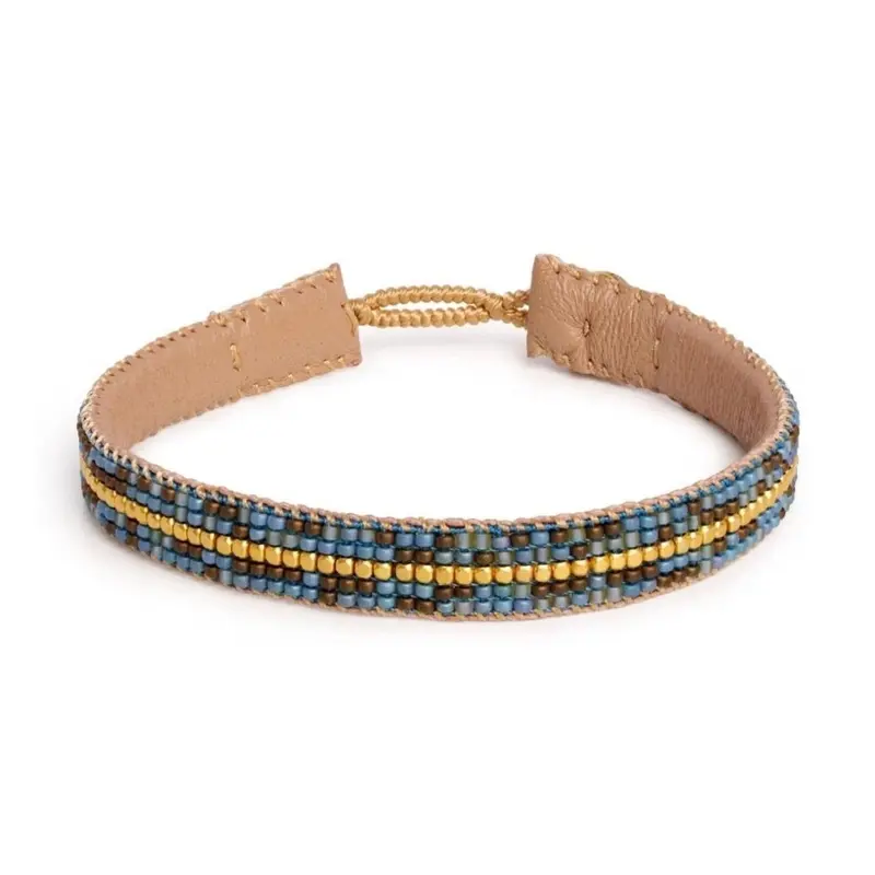 Ibu bracelet stripe mix brown blue
