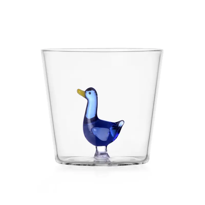 Ichendorf Milano Animal Farm Waterglas | Blauwe Gans