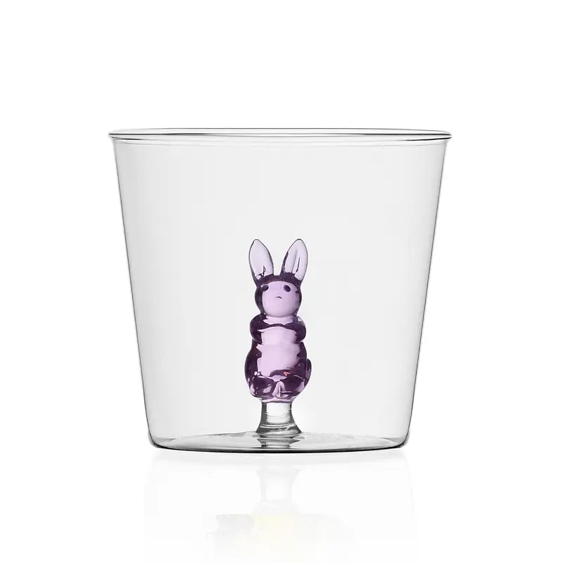 Ichendorf Milano Animal Farm Waterglas | Roze Konijn