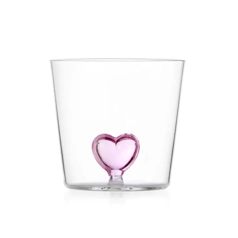 Ichendorf Milano Cuore Waterglas | Roze Hart