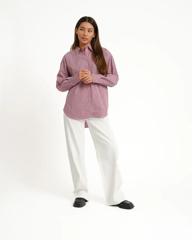 Jamie Relaxed Poplin Shirt Orchid